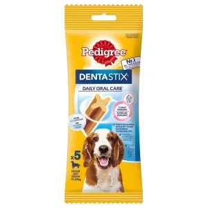 Pedigree Denta Stix každodenná starostlivosť o zuby - 5 ks Medium (128 g) - pre stredne veľké psy (10-25 kg)