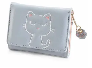 Peňaženka s mačkou a labkou - 4 varianty Farba: sivá #8606894