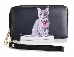 Veľká peňaženka s mačkou s obojkom #4875306