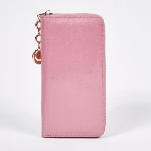Veľká ružová lakovaná koženková peňaženka - Doplnky