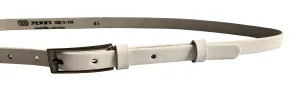Penny Belts Dámsky kožený opasok 15-1-00 White 85 cm