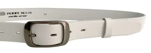 Penny Belts Dámsky kožený opasok 19000 White 90 cm