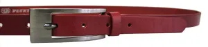 Penny Belts Dámsky kožený opasok 20-177-93 red 110 cm