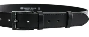 Penny Belts Pánsky kožený opasok 17-1-60 black 100 cm