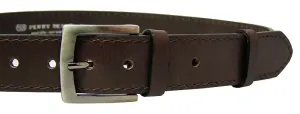 Penny Belts Pánsky kožený opasok 25-1-40 brown 115 cm