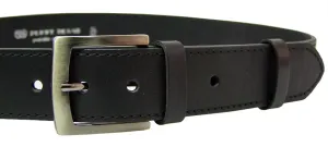 Penny Belts Pánsky kožený opasok 25-1-60 black 90 cm
