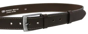 Penny Belts Pánsky kožený opasok 35-1-40 dark brown 110 cm