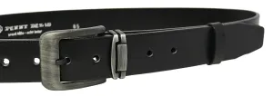 Penny Belts Pánsky kožený opasok 507-60 black 105 cm