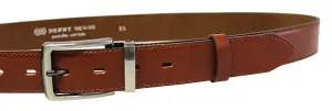 Penny Belts Pánsky kožený spoločenský opasok 35-020-2-43 brown 100 cm