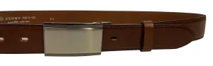 Penny Belts Pánsky kožený spoločenský opasok 35-020-4PS-48 brown 100 cm