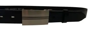 Penny Belts Pánsky kožený spoločenský opasok 35-020-8PS-60 black 100 cm