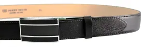 Penny Belts Pánsky kožený spoločenský opasok 35-020-A6 black 110 cm