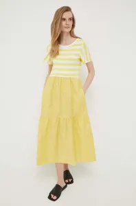 Šaty Pennyblack žltá farba, midi, áčkový strih