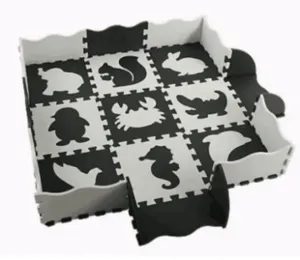 Penové puzzle pre deti čierna a biela - 25ks