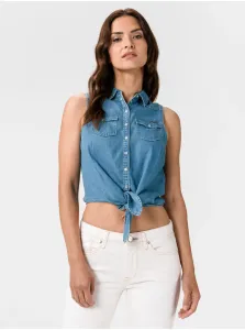 Tričká s krátkym rukávom pre ženy Pepe Jeans - modrá