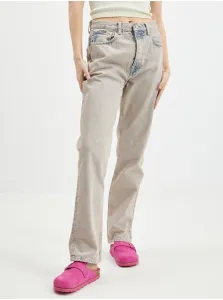 Modro-béžové dámske straight fit džínsy Pepe Jeans Celyn Rose #5487070