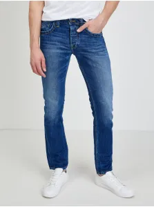 Dark blue men straight fit jeans Pepe Jeans Cash - Men