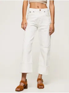 Straight fit pre ženy Pepe Jeans - biela #6386913