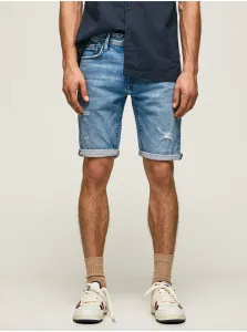 Rifľové krátke nohavice Pepe Jeans pánske #6386736
