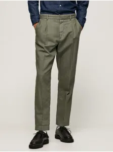 Formálne nohavice pre mužov Pepe Jeans - kaki #6386774