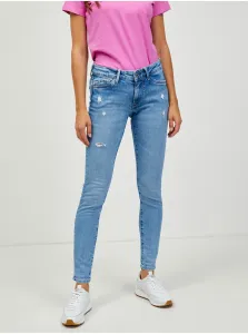 Light Blue Women's Skinny Fit Jeans Jeans Pixie Jeans Jeans Jeans - Women #651678