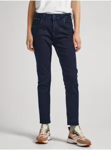 Tmavomodré dámske straight fit džínsy Pepe Jeans Violet #7505967