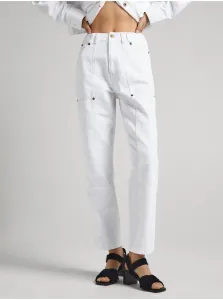 Biele dámske mom džínsy Pepe Jeans Willow Work #6934275