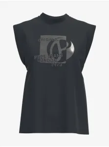 Dark grey women's T-shirt with print Pepe Jeans Avis - Women #721058