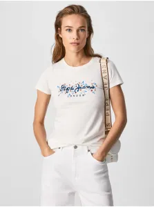White Women's T-Shirt Pepe Jeans Bego - Women #715783
