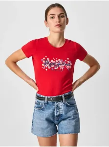 Červené dámske tričko Pepe Jeans Bego #715775