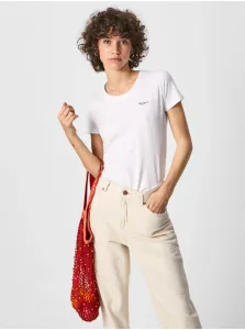 White Women's T-Shirt Pepe Jeans Bellrose - Women #715768