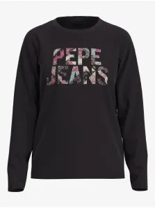 Tričká s dlhým rukávom pre ženy Pepe Jeans - čierna #4600919