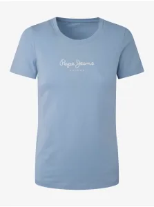 Light Blue Women's T-Shirt Pepe Jeans New Virginia - Women #715765
