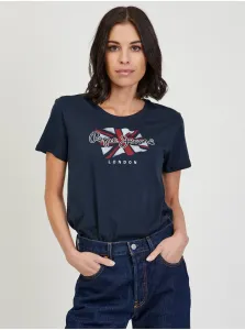 Dark blue Women's T-Shirt Pepe Jeans Poppy - Women #639815