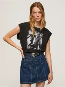 Tričká s krátkym rukávom pre ženy Pepe Jeans - čierna #615579