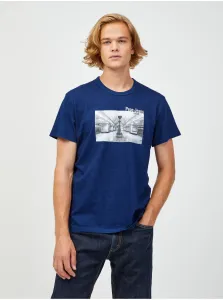 Dark Blue Men's T-Shirt Pepe Jeans Saint - Men's #633159