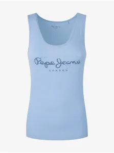 Light Blue Women's Tank Top Pepe Jeans Dunia - Women #5575367
