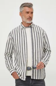 Bavlnená košeľa Pepe Jeans Crivitz pánska, šedá farba, regular, s golierom button-down #9080522