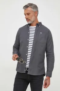 Bavlnená košeľa Pepe Jeans pánska, šedá farba, regular, s golierom button-down #8747143
