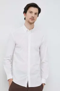 Bavlnená košeľa Pepe Jeans Peyton pánska, biela farba, slim, s golierom button-down #8177982