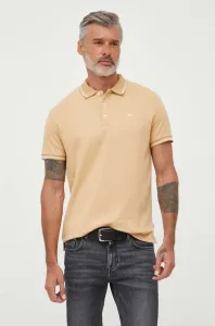 Bavlnené polo tričko Pepe Jeans Lisson béžová farba, jednofarebné