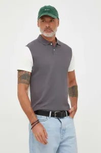 Bavlnené polo tričko Pepe Jeans Longford šedá farba, vzorované