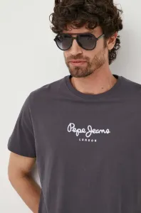Bavlnené tričko Pepe Jeans Edward Tee šedá farba, s potlačou