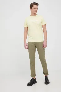 Bavlnené tričko Pepe Jeans Eggo N žltá farba, s potlačou #199754