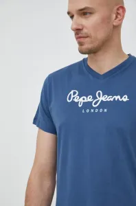 Bavlnené tričko Pepe Jeans Eggo tmavomodrá farba, s potlačou #6978773