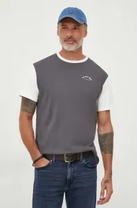 Bavlnené tričko Pepe Jeans Wembley šedá farba, vzorované