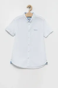 Detská bavlnená košeľa Pepe Jeans Misterton biela farba