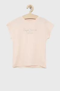 Detské bavlnené tričko Pepe Jeans ružová farba, #7007148
