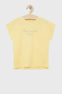 Detské bavlnené tričko Pepe Jeans žltá farba, #6218563