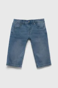 Detské rifľové krátke nohavice Pepe Jeans PJL BJ Denim nastaviteľný pás #8511692